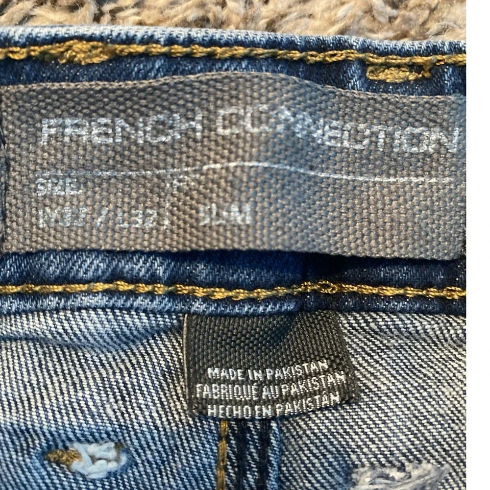 French Connection Slim Straight Denim Jeans‎ Men 32x32 Blue Button Fly Casual